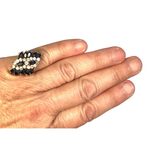 Gold tone cocktail ring - gold,